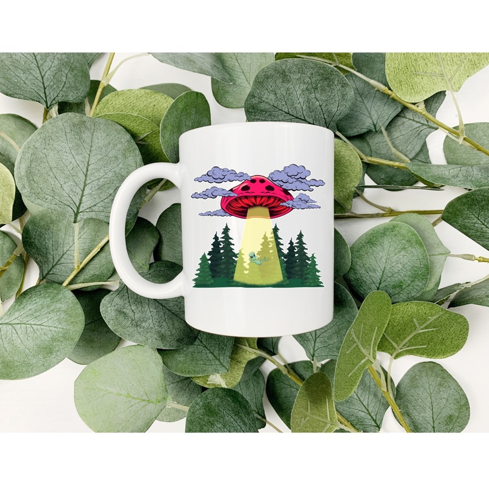 Custom Sublimated UFO Mushroom 11oz Mug